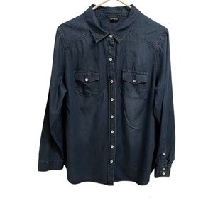 Torrid Taylor Denim Button-Down Shirt Size 1
